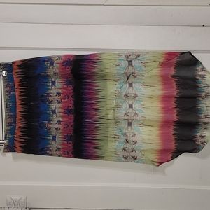 Maurices multi-colored high-low skirt